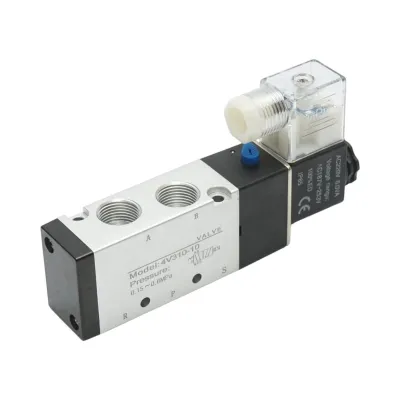 Electrovalva pneumatica 5 cai, 2 pozitii G 3/8 inch, AC 220V, 4V310-10 IP65 Tractor Forestier - imagine 2