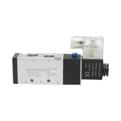 Electrovalva pneumatica 5 cai, 2 pozitii G 3/8 inch, AC 220V, 4V310-10 IP65 Tractor Forestier - imagine 3