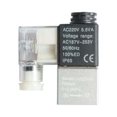 Electrovalva pneumatica 1 circuit 1/4 inch, AC 220V IP65 - imagine 2