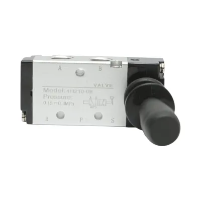 Electrovalva pneumatica cu maneta 3 circuite 1/4 inch 4H210-08 - imagine 3