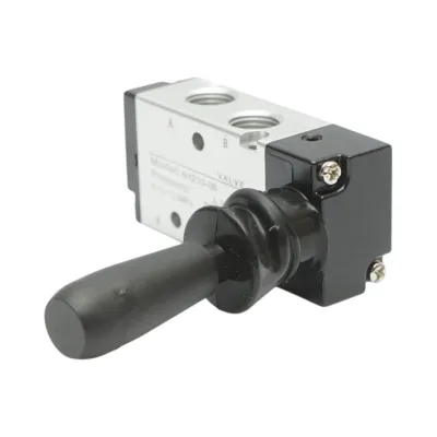 Electrovalva pneumatica cu maneta 3 circuite 1/4 inch 4H210-08 - imagine 4