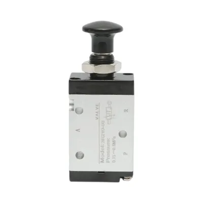 Electrovalva pneumatica cu maner 2 pozitii, 3 cai G 1/4 inch 3R210-08 - imagine 2