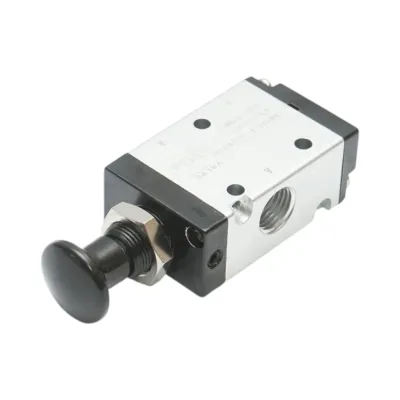 Electrovalva pneumatica cu maner 2 pozitii, 3 cai G 1/4 inch 3R210-08 - imagine 6