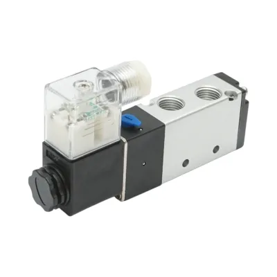 Electrovalva pneumatica 5 cai, 2 pozitii 1/4 inch, DC24V/4.8W, 4V210-08 IP65 - imagine 3