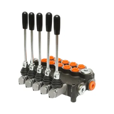Distribuitor hidraulic 5 manete, debit 80L/min, presiune 200 bar Breckner Germany - imagine 5