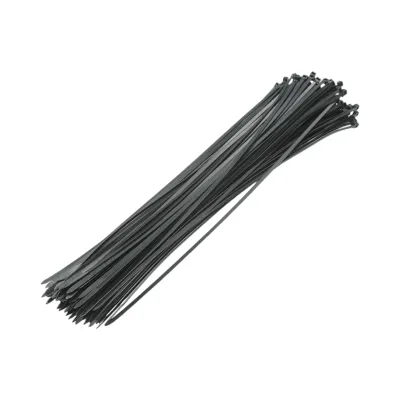 Faseta colier plastic negru 4.8x430mm 100 buc/set Longroad
