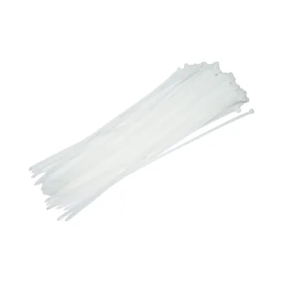 Faseta colier plastic alb 4.7x350mm pentru prindere capace roti auto 100 buc/set Longroad