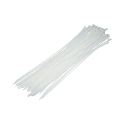 Faseta colier plastic alb 3.6x360mm 100 buc/set Longroad