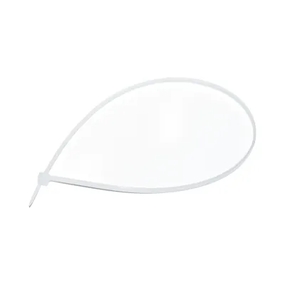 Faseta colier plastic alb 3.6x360mm 100 buc/set Longroad - imagine 3