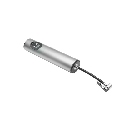 Compresor aer portabil gri inchis 12,4V baterie 6000Am reincarcabila 250x56x47mm cu accesorii - imagine 4