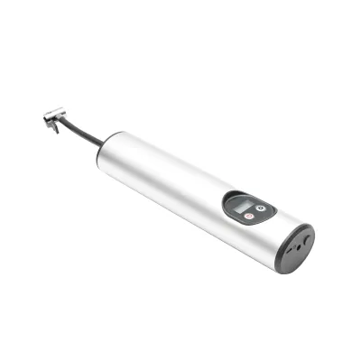 Compresor aer portabil gri deschis 12,4V baterie 6000Am reincarcabila 250x56x47mm cu accesorii - imagine 5