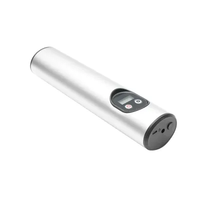 Compresor aer portabil gri deschis 12,4V baterie 6000Am reincarcabila 250x56x47mm cu accesorii - imagine 6