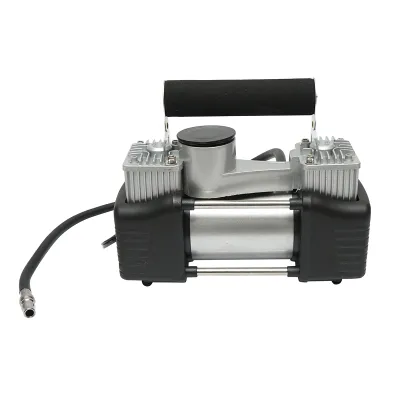 Compresor aer umflat roti 12V, 150PSI, 85l/min, 2 cilindrii, cablu 3m pentru priza bricheta auto - imagine 3