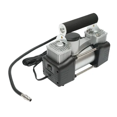 Compresor aer umflat roti 12V, 150PSI, 85l/min, 2 cilindrii, cablu 3m pentru priza bricheta auto - imagine 2