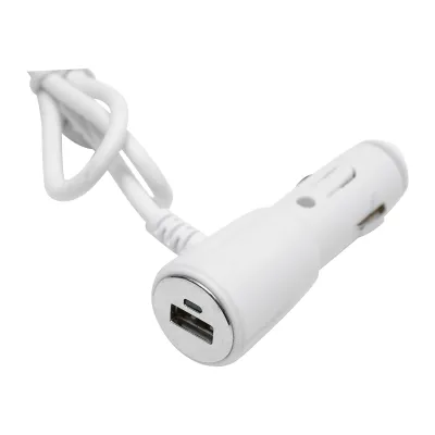 Adaptor bricheta auto dubla 12/24V si 1 port USB 5V 1000mA alb - imagine 7
