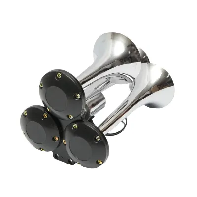 Claxon 3 trompete pentru compresor aer 12/24V - imagine 3