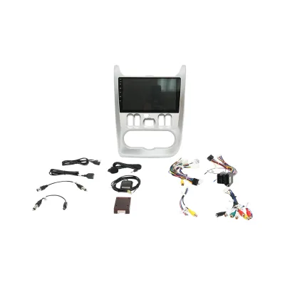 Consola centrala, argintie cu GPS pentru Dacia Logan, Sandero, Duster - imagine 3