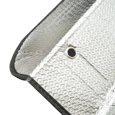 Parasolar parbriz auto 140x70cm folie de aluminiu si ventuze de fixare Breckner Germany - imagine 5