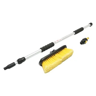 Perie cu maner telescopic din aluminiu pentru spalat auto si curatat zapada 104-166cm Breckner Germany - imagine 2