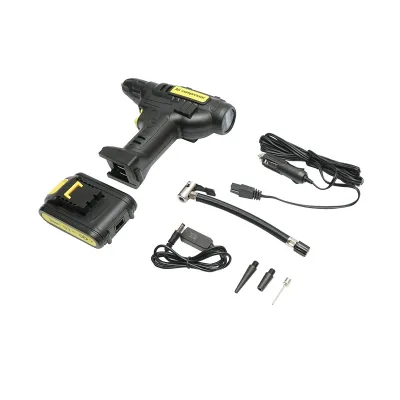 Compresor aer auto umflat roti portabil digital 12V/120W, 150 PSI, iluminare LED, baterie Li-ion 2000mAh Breckner Germany - imagine 2