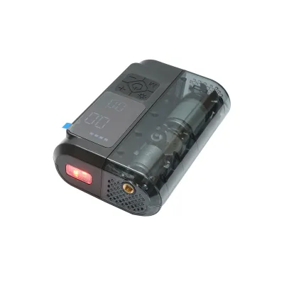 Compresor aer umflat roti smart portabil digital 12V/100W, baterie 3x2000mAh, laterna LED, port USB/USB-C 5V/2A, baterie externa, accesorii incluse - imagine 7