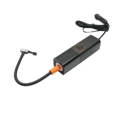 Compresor aer smart portabil digital LED 12V/70W, lanterna LED, functie setare oprire automata, accesorii incluse  - imagine 5