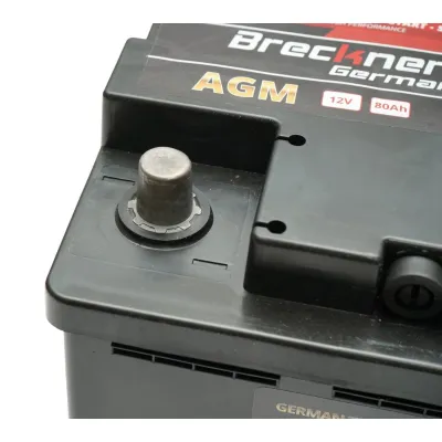 Baterie auto AGM start-stop 12V, 80Ah, 950A la pornire 315x175x195mm Breckner Germany - imagine 6