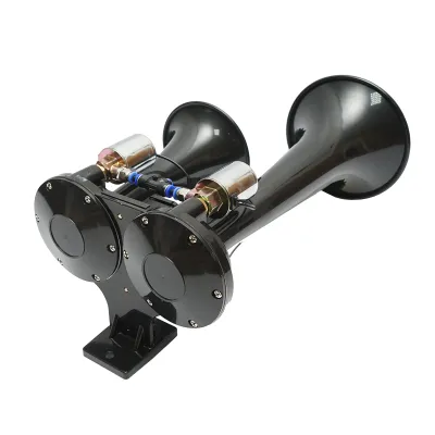 Claxon 2 trompete 12V/24V pentru compresor de aer - imagine 2