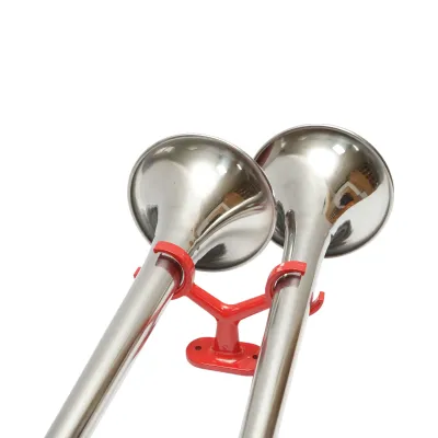 Claxon 2 trompete rosu 12V/24V pentru compresor de aer - imagine 5