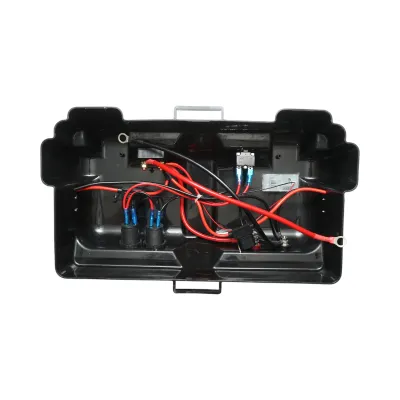Cutie baterie auto 12V cu voltmetru DC 6-30V, intrerupator alimentare 100A, priza bricheta, afisaj LCD, 2xUSB 350x180x200mm - imagine 11