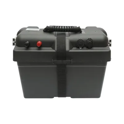 Cutie baterie auto 12V cu voltmetru DC 6-30V, intrerupator alimentare 100A, priza bricheta, afisaj LCD, 2xUSB 360x180x235mm - imagine 6