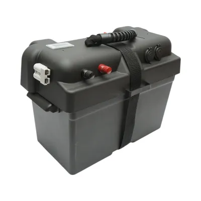 Cutie baterie auto 12V cu voltmetru DC 6-30V, intrerupator alimentare 100A, priza bricheta, afisaj LCD, 2xUSB 360x180x235mm - imagine 5