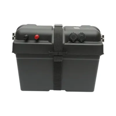 Cutie baterie auto cu voltmetru 12V, intrerupator alimentare 100A, siguranta 30A, priza bricheta, afisaj LCD, 2xUSB 360x180x235mm - imagine 6