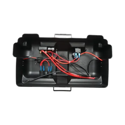 Cutie baterie auto cu voltmetru 12V, intrerupator alimentare 100A, siguranta 30A, priza bricheta, afisaj LCD, 2xUSB 360x180x235mm - imagine 10