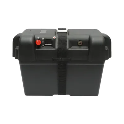 Cutie baterie auto cu voltmetru 12V, intrerupator alimentare 100A, siguranta 30A, priza bricheta, afisaj LCD, 2xUSB 360x180x235mm - imagine 2