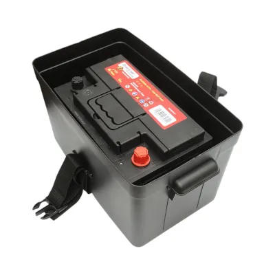 Cutie baterie auto 12V cu voltmetru DC 6-36V, afisaj LCD, intrerupator cirucit 16A, siguranta 30A, 2 prize bricheta, 2xUSB 340x195x200mm - imagine 6
