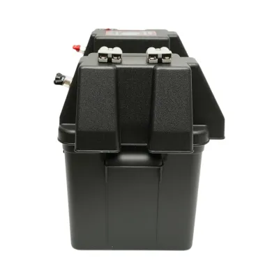 Cutie baterie auto 12V cu voltmetru DC 6-36V, afisaj LCD, intrerupator cirucit 16A, siguranta 30A, 2 prize bricheta, 2xUSB 340x195x200mm - imagine 5