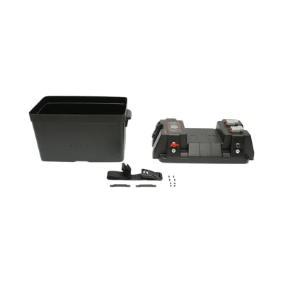 Cutie baterie auto 12V cu voltmetru DC 6-36V, afisaj LCD, intrerupator cirucit 16A, siguranta 30A, 2 prize bricheta, 2xUSB 340x195x200mm - imagine 2