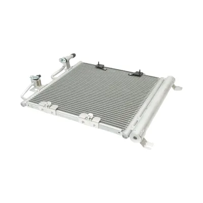 Radiator clima AC Opel Astra H, Zafira 370x370x16mm cod OEM 13129195, 1850099, 93178961, 1924005329 - imagine 3