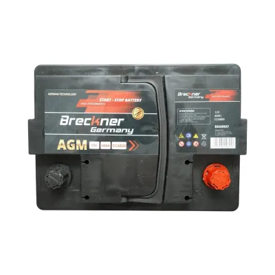 Baterie auto AGM start-stop 12V, 60Ah, 800A la pornire 242x174x189mm Breckner Germany - imagine 3