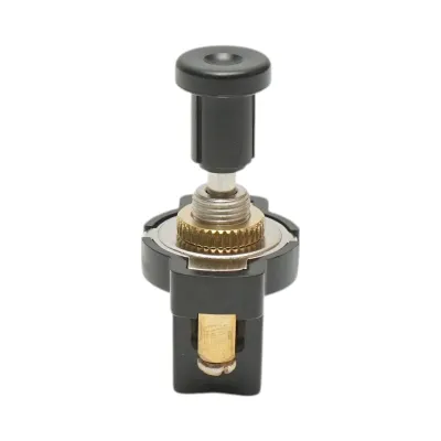 Intrerupator scurt universal 12V/5A pull switch ON/OFF cu piulita prindere metalica - imagine 2