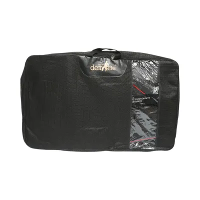 Set huse scaune auto Premium negru-rosu universale, design sport ergonomic, piele ecologica cu insertii textile 11 piese - imagine 9