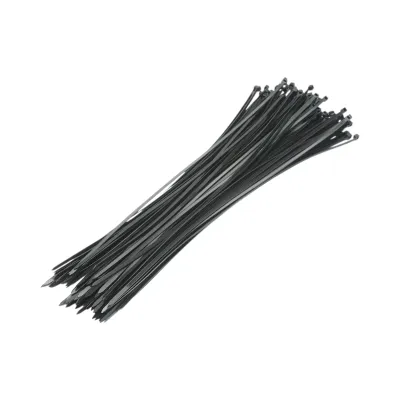 Faseta colier plastic negru 3.5x370mm 100 buc/set Longroad
