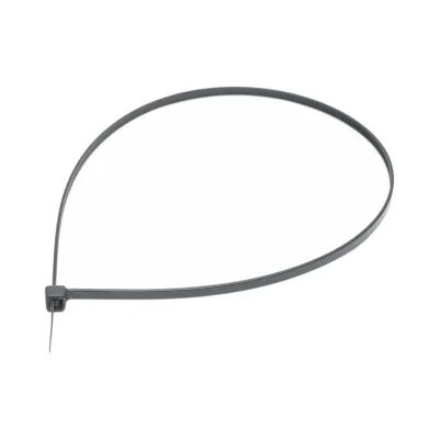 Faseta colier plastic negru 3.5x370mm 100 buc/set Longroad - imagine 3