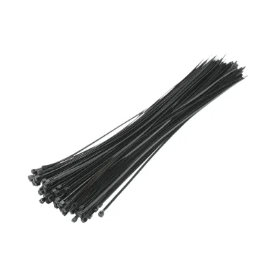 Faseta colier plastic negru 3.5x400mm 100 buc/set Longroad - imagine 2