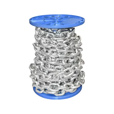 Lant electrogalvanizat DIN766 fi10 10m/rola tambur plastic