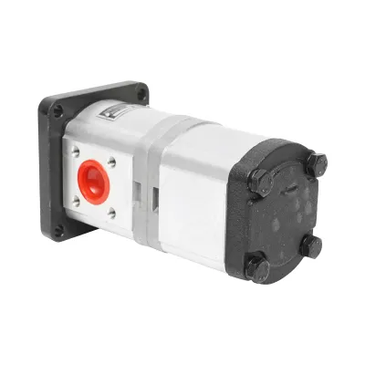Pompa hidraulica dubla sens pe stanga, debit 22+14cm3 pentru New Holland, Case IH OEM 47129338 - imagine 6