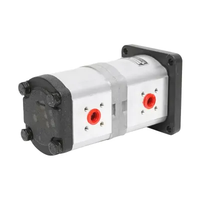 Pompa hidraulica dubla sens pe stanga, debit 22+14cm3 pentru New Holland, Case IH OEM 47129338 - imagine 5