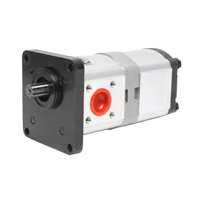 Pompa hidraulica dubla sens pe stanga, debit 22+14cm3 pentru New Holland, Case IH OEM 47129338