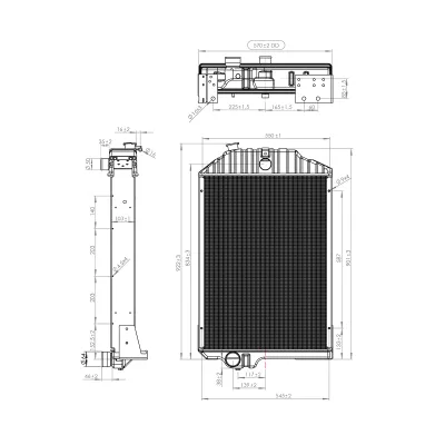 Radiator racire apa cu 5 randuri de celule pentru John Deere cod OEM AR95802, RE21893, RE38664 Breckner Germany - imagine 2